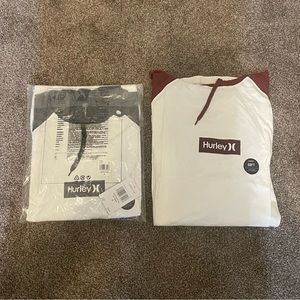 2 Hurley long sleeve hooded shirts